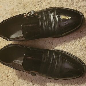 Men's Black Patent Leather Slip-On Dress Shoes